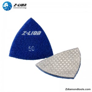 ZL-QH18 แผ่นขัดสามเหลี่ยมเพชรแบบสูญญากาศ